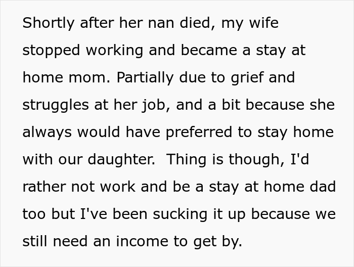Husband Refuses To Give Jobless Wife Spending Money, Ignoring The Fact That She Used Her Inheritance Money To Buy Them A House And 2 Cars