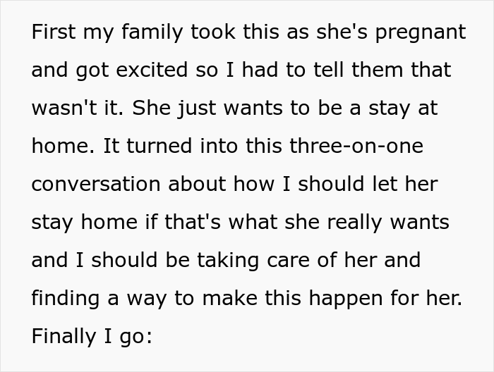 The Internet Backs Husband For "Ruining" Family Dinner Because He Is The Only One Not On Board With Wife's Stay-At-Home Idea