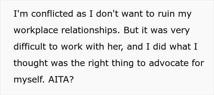26 Y.O. Woman Reports Her Coworker To HR For Creating "An Overly Hostile Work Environment," Folks Online Call Her The Jerk