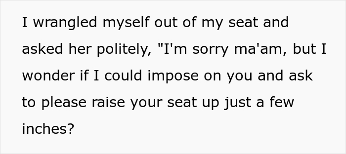 A Tall Passenger Asks Woman To Raise Her Seat Because It&rsquo;s Pressing Their Knees, Woman Refuses, Plane Drama Ensues