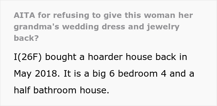 Woman Buys Ex-Hoarder's Home With All Of Their Belongings, Spends 4 Years Cleaning When Relatives Start Demanding Heirlooms They Didn't Want Woman Buys Ex-Hoarder's Home With All Of Their Belongings, Spends 4 Years Cleaning When Relatives Start Demanding Heirlooms They Didn't Want