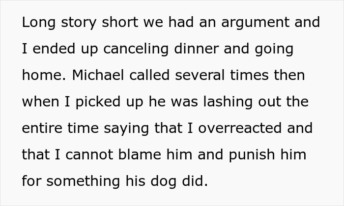 Woman Storms Out From A Dinner With Boyfriend After He Claims His Dog Thinks She's Ugly