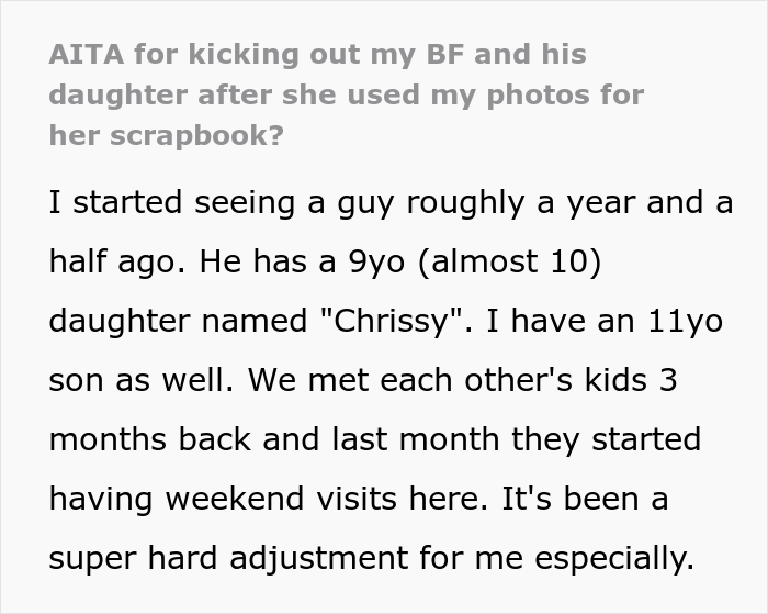 Woman Calls It Quits After Boyfriend’s Daughter Destroyed Her Photos And Used Them For Her Scrapbook Woman Calls It Quits After Boyfriend’s Daughter Destroyed Her Photos And Used Them For Her Scrapbook