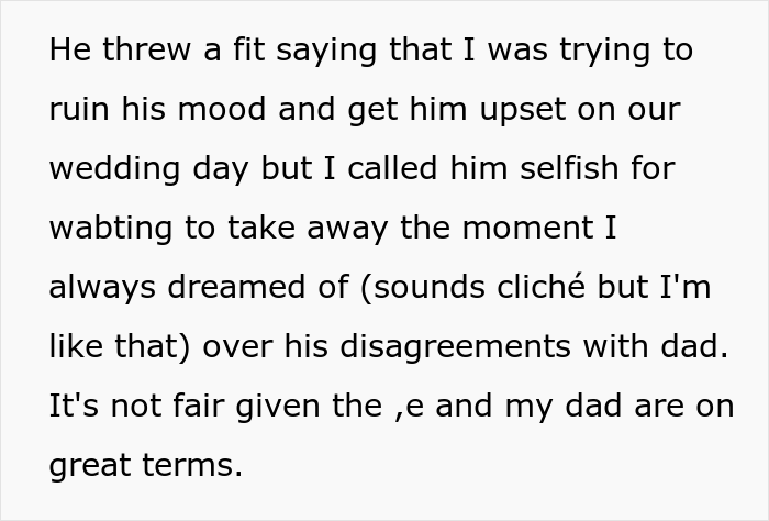 Man Is Offended His Fianc&eacute;e Doesn&rsquo;t Care He Is Uncomfortable With Her Dad Walking Her Down The Aisle