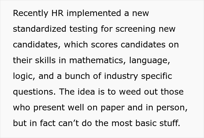 HR Makes Employees Take A Skill Test Designed For New Hires, They Maliciously Comply, HR Ends Up Scoring The Lowest