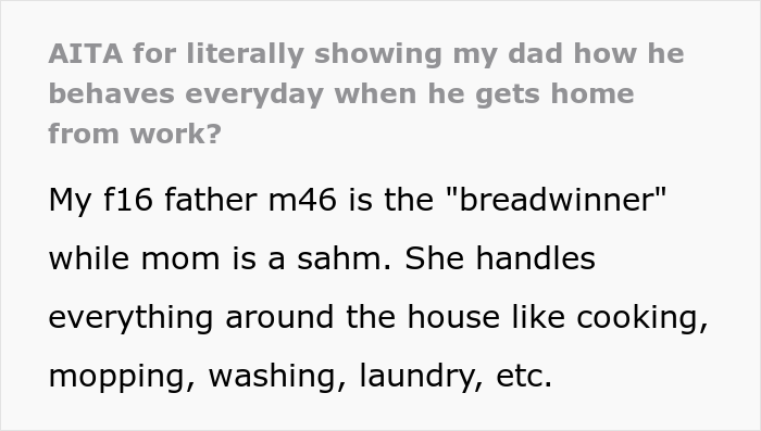 Teen Dresses Up Like Her Dad And Starts Imitating Him To Show Him How Insufferable He's Being, Family Drama Ensues Teen Dresses Up Like Her Dad And Starts Imitating Him To Show Him How Insufferable He's Being, Family Drama Ensues