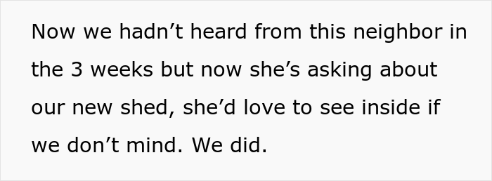 Woman Is Upset That Neighbors’ Shed Is Too Big, Calls Inspector, Regrets It When They Maliciously Comply Woman Is Upset That Neighbors’ Shed Is Too Big, Calls Inspector, Regrets It When They Maliciously Comply