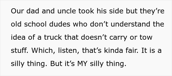 Family Drama Ensues After Brother Refused To Lend His Sibling His New Truck To Transport 3,000 Lb. Of Concrete