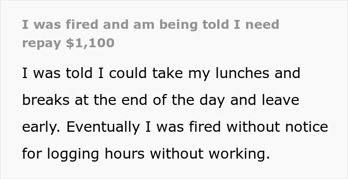 The Internet Is Fuming After This Employee Was Fired And Then Threatened With Legal Action For &ldquo;Logging Hours Without Working&rdquo;