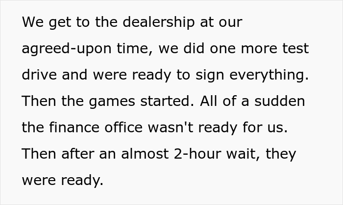 Buyers Maliciously Comply When Car Dealership Gives Them The Ultimatum &ldquo;Take It Or Leave It&rdquo;