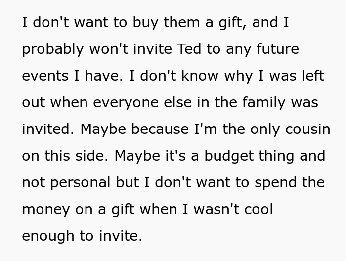 "Would I Be The [Jerk] For Not Sending A Gift For A Wedding I Wasn't Invited To?"
