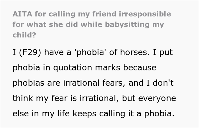 Mom Online Asks If She Was Too Harsh To Her Friend After She Confessed Taking Her 4 Y.O. Daughter To See Horses Mom Online Asks If She Was Too Harsh To Her Friend After She Confessed Taking Her 4 Y.O. Daughter To See Horses