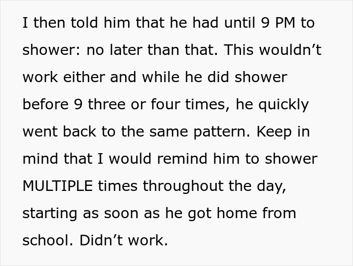 Mom Has Enough Of Her Son Forgetting To Shower And Just Stops Reminding Him, Asks If She Was A Jerk After He Got Humiliated