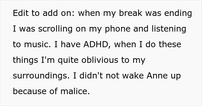 Woman Gets Blasted For Not Waking Up A Pregnant Colleague From Her Nap At The End Of Their Lunch Break Woman Gets Blasted For Not Waking Up A Pregnant Colleague From Her Nap At The End Of Their Lunch Break