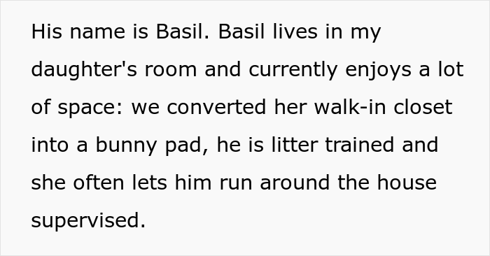 “Am I The Jerk For Making My Daughter Move Her Pet Rabbit Outside Due To My Stepson’s Allergies?” “Am I The Jerk For Making My Daughter Move Her Pet Rabbit Outside Due To My Stepson’s Allergies?”