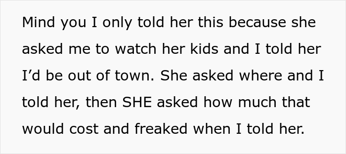 Mother Freaks Out After Finding Out How Much Her Childfree Cousin Spent On A Vacation, Calls Her 'Disgusting'
