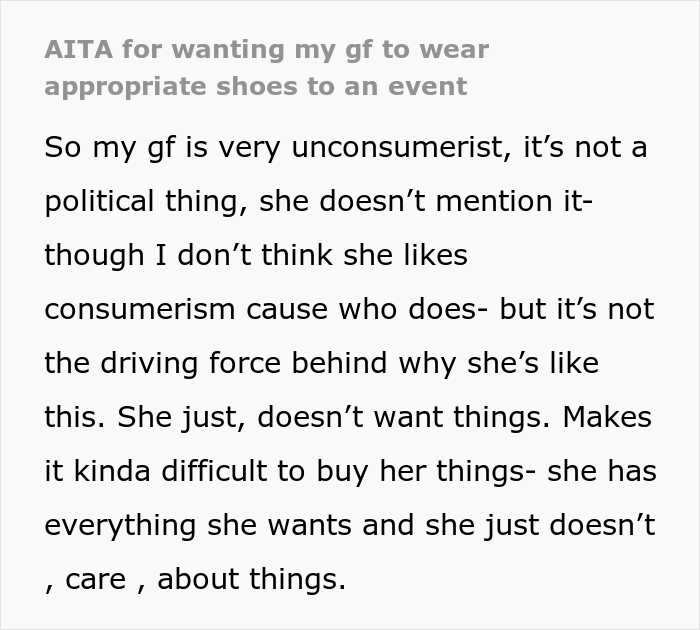 &ldquo;[Am I The Jerk] For Wanting My Girlfriend To Wear Appropriate Shoes To An Event?&rdquo;