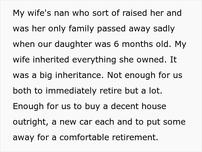 Husband Refuses To Give Jobless Wife Spending Money, Ignoring The Fact That She Used Her Inheritance Money To Buy Them A House And 2 Cars