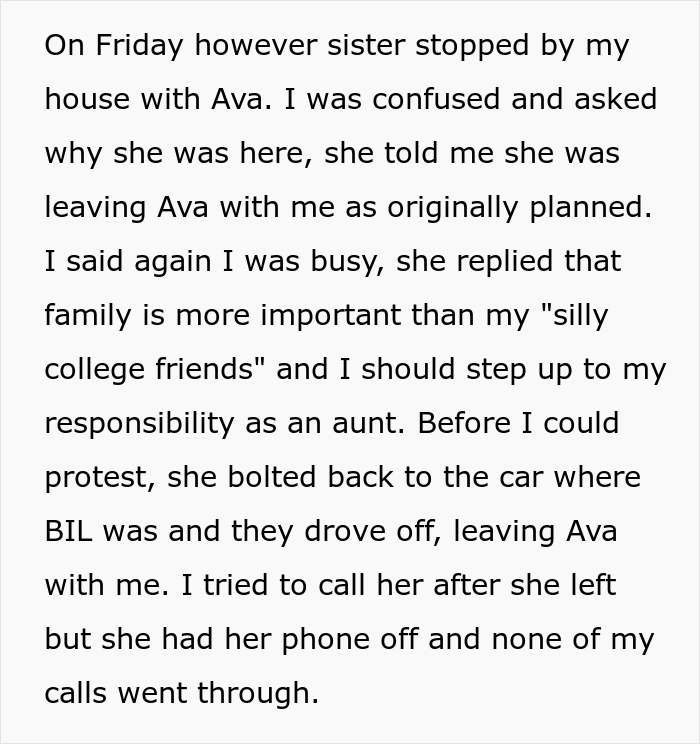 Parents 'Make' Aunt Babysit Even Though She Warned Them She Was Unavailable, Family Drama Ensues When She Then Leaves The Baby With A 'Stranger'