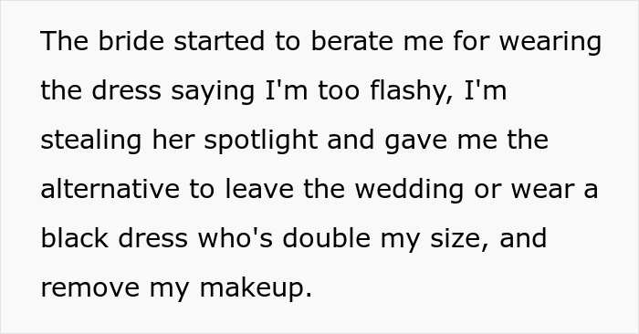Bridezilla Blames Teen For Being "Too Flashy" And Ruining Her Big Day, Gives An Ultimatum That Leads To Teen's Parents Pressing Charges Bridezilla Blames Teen For Being "Too Flashy" And Ruining Her Big Day, Gives An Ultimatum That Leads To Teen's Parents Pressing Charges