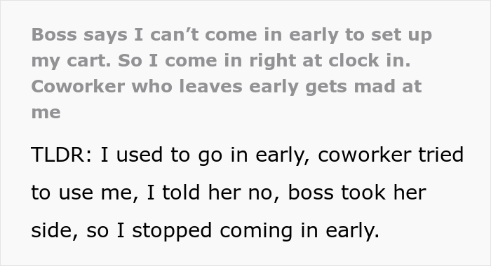 Woman Keeps Taking Advantage Of Coworker&rsquo;s Earliness, Involves Supervisor After Being Confronted About It, Ends Up Regretting It