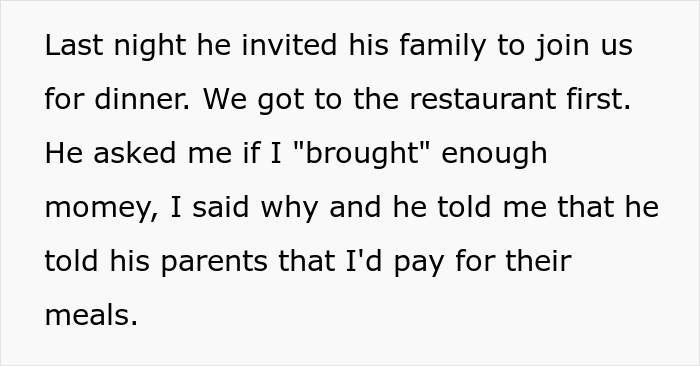 Woman Slammed For Walking Out On Boyfriend And His Parents After She Refused To Finance Their Restaurant Meals