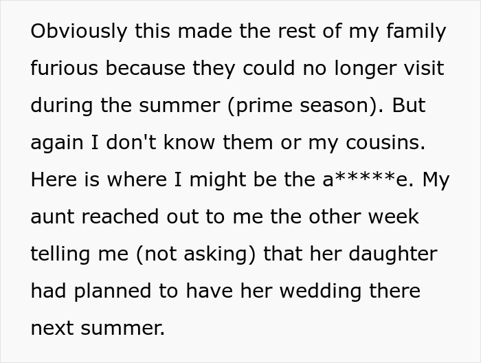 Gay Woman Inherits Summer House, Causes Uproar By Not Letting Her Conservative Family Use It For Free For Weddings