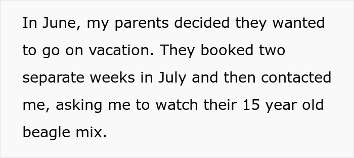 Woman Refuses To Let Down A Client Who Booked A Year In Advance Just So Parents Can Go On A Dog-Free Trip, Gets Called A Jerk