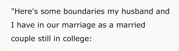 Christian Woman Lists All The Boundaries She And Her Husband Have, Like Not Sitting Next To The Opposite Gender, Apparently It's All A Joke