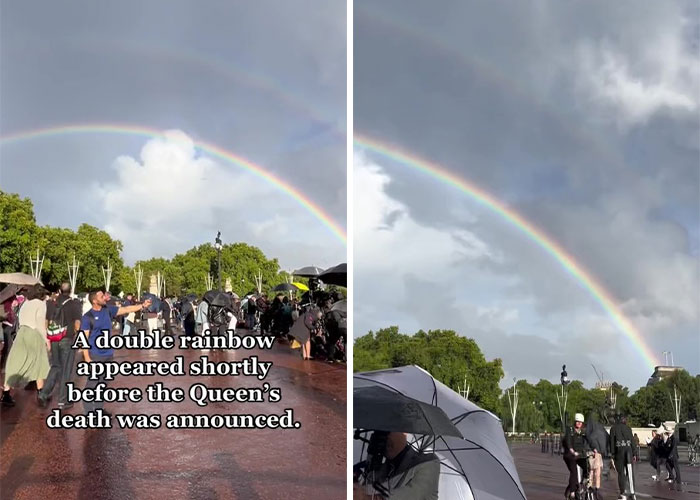 Hours After Queen Elizabeth Passed, British Skies Were Full Of Rainbows And Clouds Resembling The Queen Hours After Queen Elizabeth Passed, British Skies Were Full Of Rainbows And Clouds Resembling The Queen