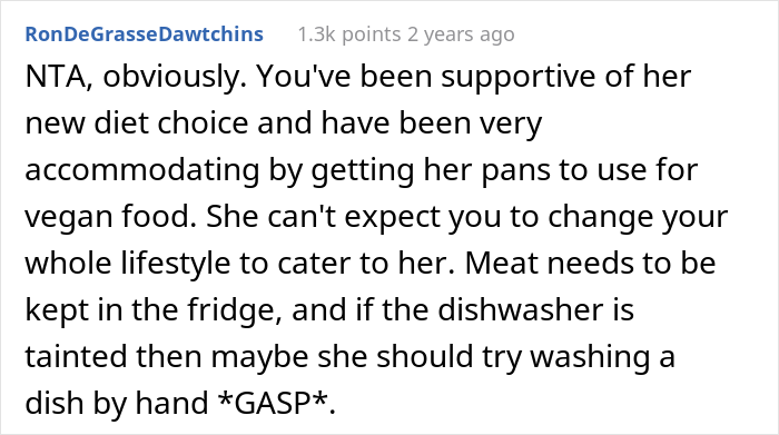 Vegan Teen Expects Everyone To Accommodate Her New Diet And Stop Eating Meat At Home, Dad Disagrees