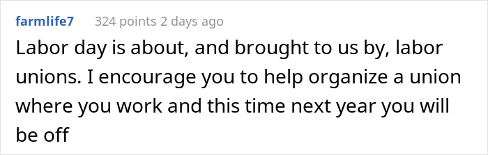 Person Asks The Internet "Can Someone Tell Me Why I&rsquo;m Working On Labor Day?" And People Chime In