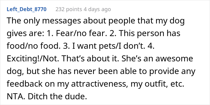 Woman Storms Out From A Dinner With Boyfriend After He Claims His Dog Thinks She's Ugly