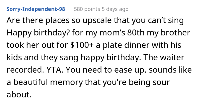 &ldquo;AITA For Telling My Fianc&eacute; He Embarrassed Me When He Started Singing &lsquo;Happy Birthday&rsquo; To His 5 Y.O. Son At The Restaurant?&rdquo;