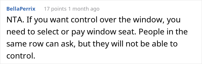 Woman Upset Her Seatmate Refused To Shut The Window Shade As They Paid Extra $30 For The Window Seat