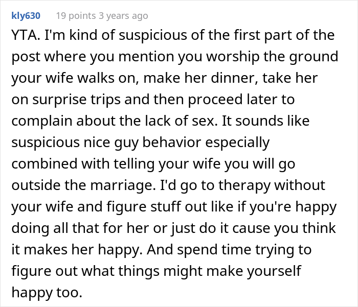 "Wife Will Not Put Out. At All": Husband Wonders If He's A Jerk For Telling Wife He'll 'Get Some' Elsewhere