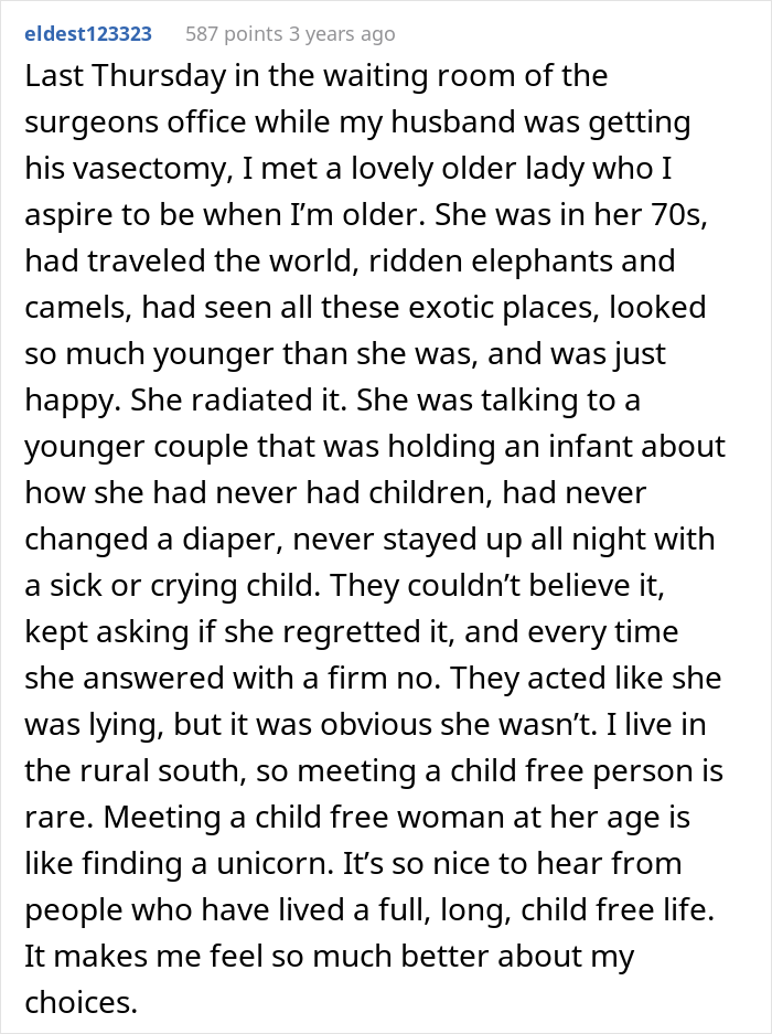 Woman Who Unpopularly Decided To Never Have Children Reflects On It Now That She's 85 Years Old