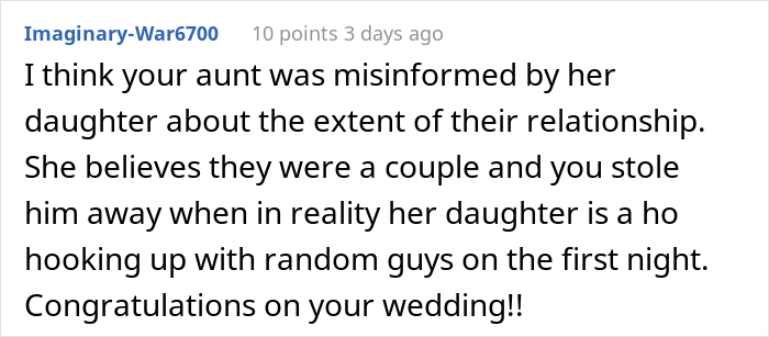 Woman Wears Red Dress To Cousin's Wedding To Show That She Slept With The Groom First, But The Bride Outsmarts Her