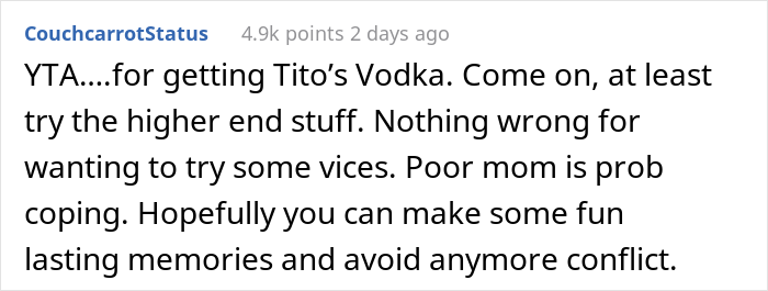 Mom Doesn&rsquo;t Want Her 16 Y.O. Daughter To Drink And Smoke, But Dad Allows Her Because She's Terminally Ill