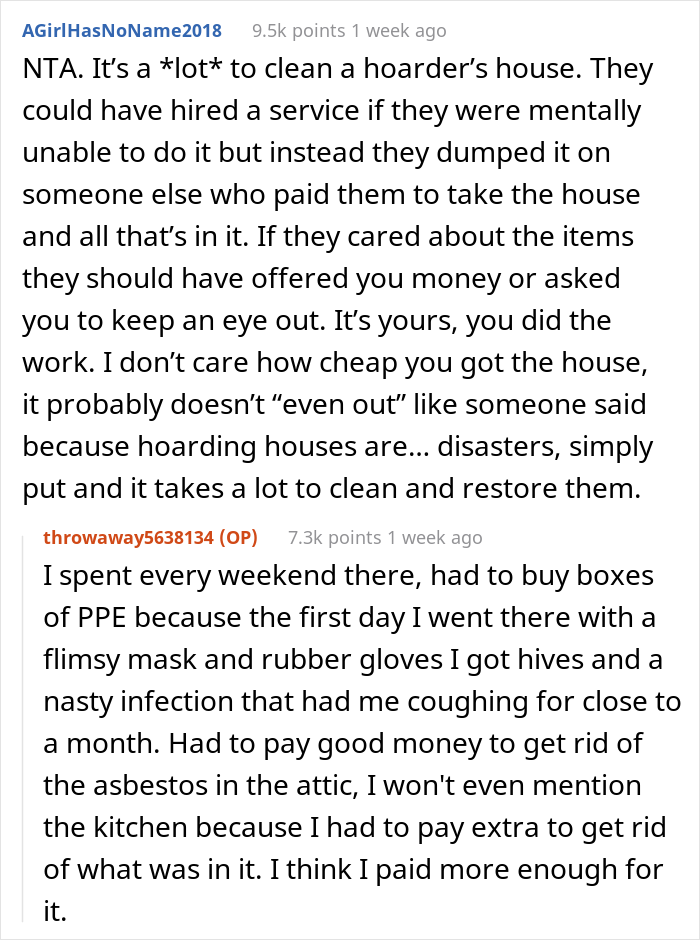 Woman Buys Ex-Hoarder's Home With All Of Their Belongings, Spends 4 Years Cleaning When Relatives Start Demanding Heirlooms They Didn't Want Woman Buys Ex-Hoarder's Home With All Of Their Belongings, Spends 4 Years Cleaning When Relatives Start Demanding Heirlooms They Didn't Want