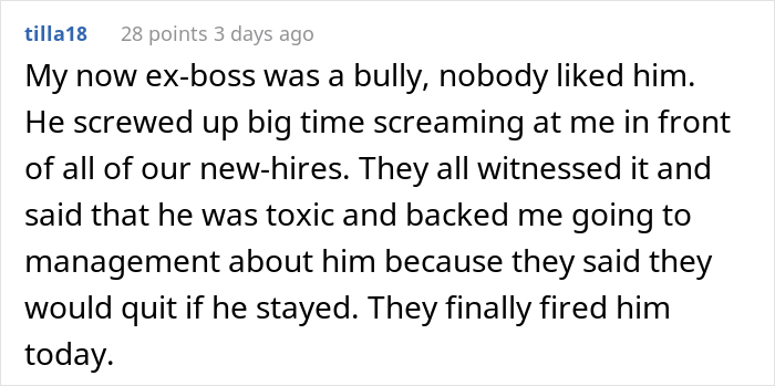 &ldquo;He Was Gobsmacked&rdquo;: The Internet Is Applauding This Man For Confronting His Workplace Bully In A Sweet Act Of Petty Revenge