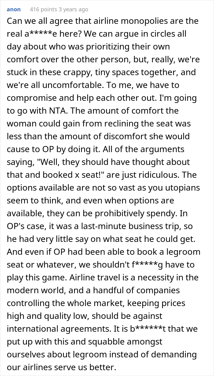 A Tall Passenger Asks Woman To Raise Her Seat Because It&rsquo;s Pressing Their Knees, Woman Refuses, Plane Drama Ensues