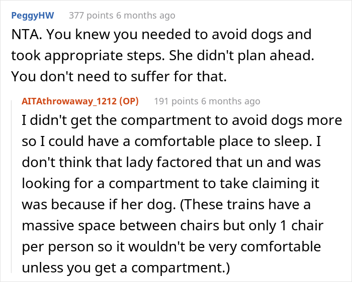 Traveler Is Told She Was Wrong For Asking A Woman With A Service Dog To Leave Her Compartment She Paid For So She Wants The Internet’s Opinion Traveler Is Told She Was Wrong For Asking A Woman With A Service Dog To Leave Her Compartment She Paid For So She Wants The Internet’s Opinion