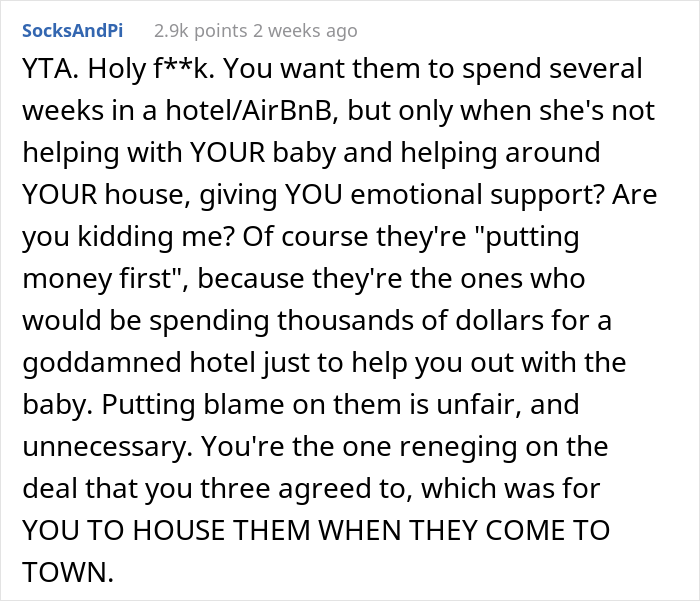 Pregnant Woman Asks For Parents&rsquo; Help For A Few Weeks, Refuses To Let Them Stay At Her House Because She Wants Privacy