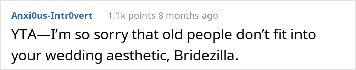 &ldquo;Am I The Jerk For Not Wanting Old People At My Wedding?&rdquo;
