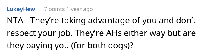 Woman Refuses To Let Down A Client Who Booked A Year In Advance Just So Parents Can Go On A Dog-Free Trip, Gets Called A Jerk