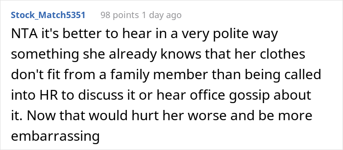 The Internet Shows Support For This Woman Who Called Out Her Overweight Sister For Her Office Job Outfit