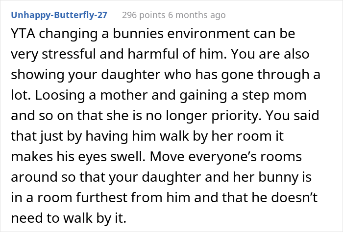 “Am I The Jerk For Making My Daughter Move Her Pet Rabbit Outside Due To My Stepson’s Allergies?” “Am I The Jerk For Making My Daughter Move Her Pet Rabbit Outside Due To My Stepson’s Allergies?”
