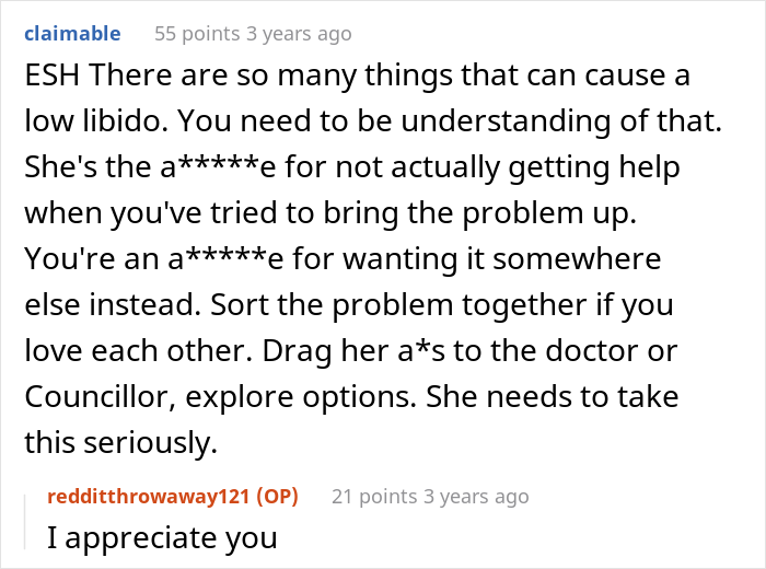 "Wife Will Not Put Out. At All": Husband Wonders If He's A Jerk For Telling Wife He'll 'Get Some' Elsewhere