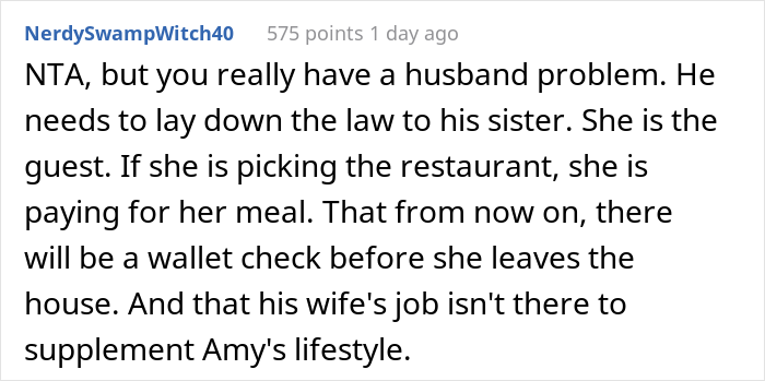 Woman's SIL "Forgets" Her Wallet All The Time When They Go To Restaurants, So She Took It For Her Woman's SIL "Forgets" Her Wallet All The Time When They Go To Restaurants, So She Took It For Her